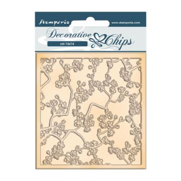 Stamperia Decorative Chips 5.5"X5.5" Texture, Sir Vagabond In Japan