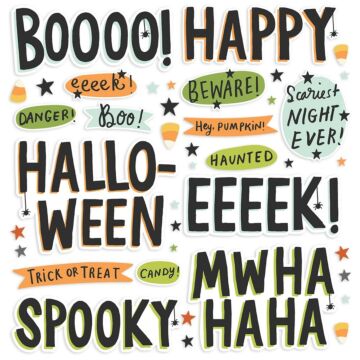 Simple Stories Spooky Nights Foam Stickers 40/Pkg