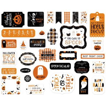 Echo Park Cardstock Ephemera 33/Pkg Icons, Halloween Party