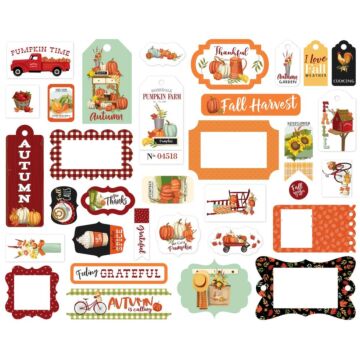 Carta Bella Cardstock Ephemera 33/Pkg Frames & Tags, Welcome Autumn