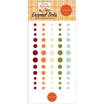 Carta Bella Adhesive Enamel Dots 60/Pkg Welcome Autumn