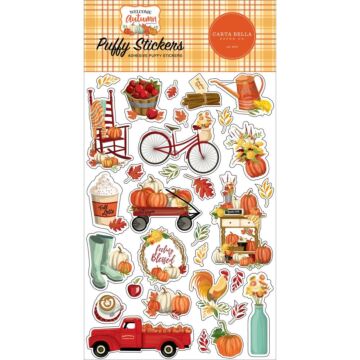 Carta Bella Welcome Autumn Puffy Stickers
