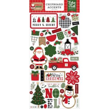 Echo Park Jingle All The Way Chipboard 6"X13" Accents