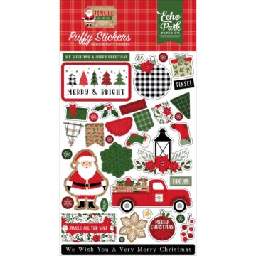Echo Park Jingle All The Way Puffy Stickers