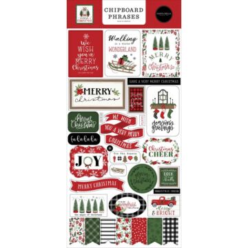 Carta Bella Home For Christmas Chipboard 6"X13" Phrases