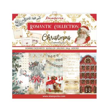 Stamperia Double-Sided Paper Pad 12"X12" 10/Pkg Romantic Christmas, 10 Designs/1 Each