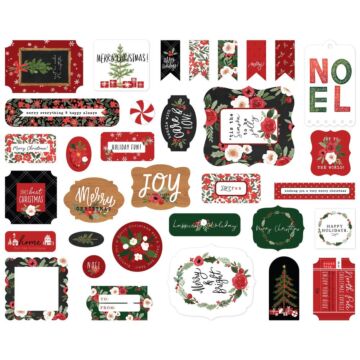 Carta Bella Cardstock Ephemera 33/Pkg Icons, Happy Christmas