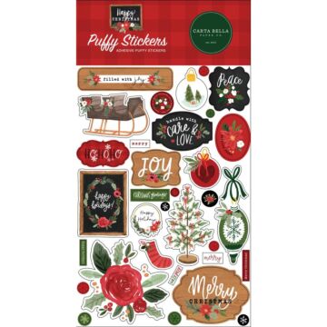 Carta Bella Happy Christmas Puffy Stickers