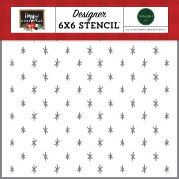 Carta Bella Stencil 6"X6" Christmas Sparkle