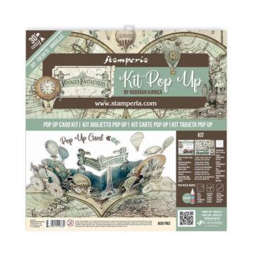 Stamperia Pop-Up Card Kit Voyages Fantastiques Balloon