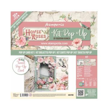 Stamperia Tunnel Pop-Up Card Kit House Of Roses
