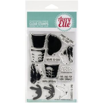 Avery Elle Clear Stamp Set 4"X6" Layered Ice Cream