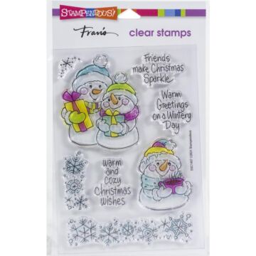 Stampendous Perfectly Clear Stamps Snow Time Frame