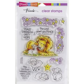 Stampendous Perfectly Clear Stamps Lion Lamb Frame