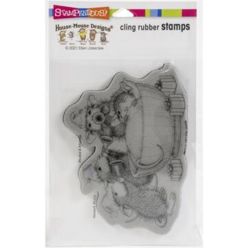 Stampendous House Mouse Cling Stamp Christmas Morning