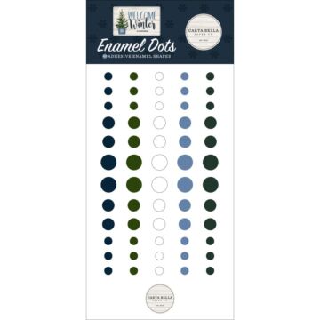 Carta Bella Adhesive Enamel Dots 60/Pkg Welcome Winter