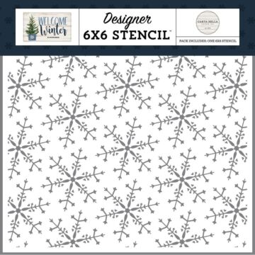 Carta Bella Stencil 6"X6" Wonderland Snowflake