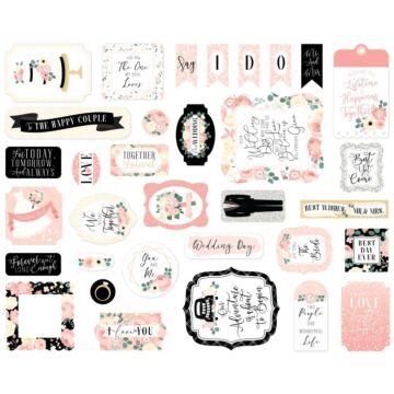 Echo Park Cardstock Ephemera 33/Pkg Icons, Wedding