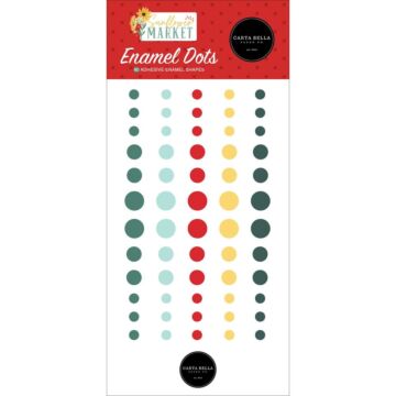 Carta Bella Adhesive Enamel Dots 60/Pkg Sunflower Market