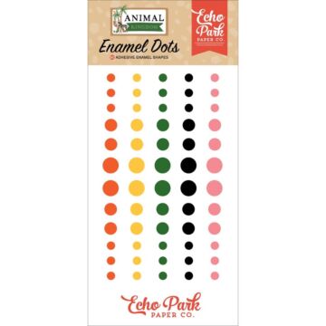 Echo Park Adhesive Enamel Dots 60/Pkg Animal Kingdom