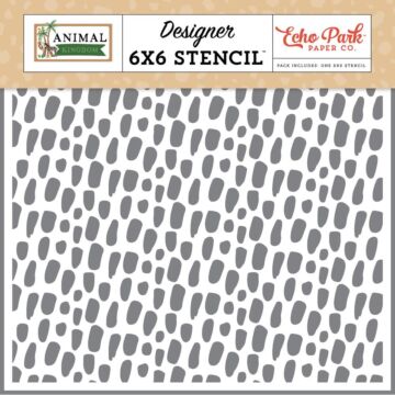 Echo Park Stencil 6"X6" Animal Kingdom - Safari Skin