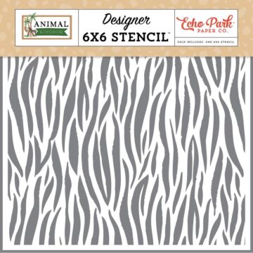 Echo Park Stencil 6"X6" Animal Kingdom - Zebra