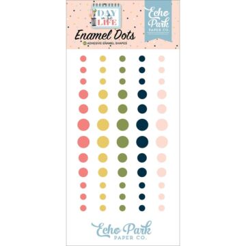 Echo Park Adhesive Enamel Dots 60/Pkg Day In The Life