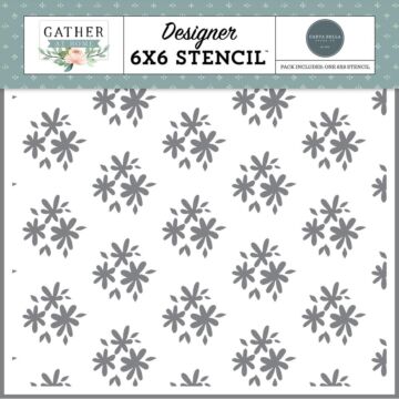 Carta Bella Stencil 6"X6" Flower Clusters