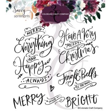 Colorado Craft Company Clear Stamps 6"X6" Merry Everything-Savvy Sentiments