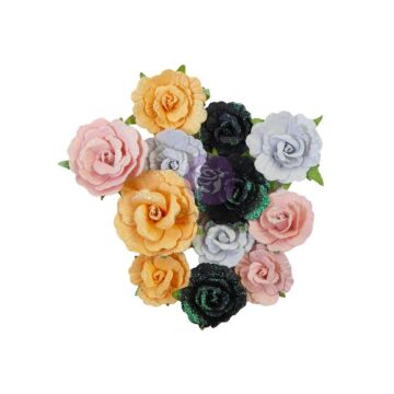 Prima Marketing Mulberry Paper Flowers Candy Corn/Thirty-One