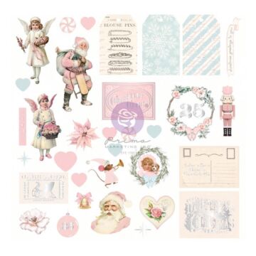 Frank Garcia Christmas Sparkle Cardstock Ephemera 33/Pkg Shapes, Tags, Words, Foiled Accents