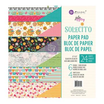 Prima Marketing Double-Sided Paper Pad 12"X12" 24/Pkg Julie Nutting Solecito, 6 Designs/4 Each
