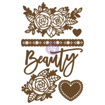Prima Marketing Laser Cut Chipboard Beauty Arises, 6/Pkg