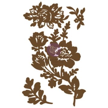 Prima Marketing Laser Cut Chipboard Dainty But Wild, 4/Pkg