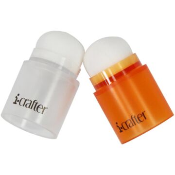 i-crafter i-Brush Blender Brushes 2/Pkg Orange/Clear