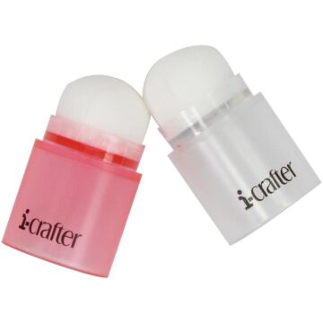 i-crafter i-Brush Blender Brushes 2/Pkg Pink/Clear