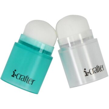 i-crafter i-Brush Blender Brushes 2/Pkg Aqua/Clear