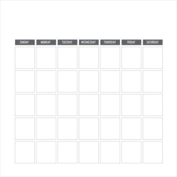 PhotoPlay Blank Calendar Sheet 12"X12" - 1 sheet
