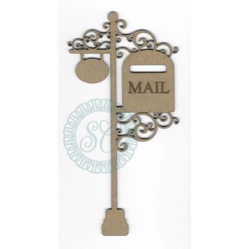 Scrapaholics Laser Cut Chipboard 2mm Thick Vintage Mailbox, 5.5"X2.75"