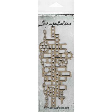 Scrapaholics Laser Cut Chipboard 2mm Thick Brick Medley, 6.25"X2.75"
