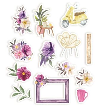 P13 Time To Relax Ephemera Cardstock Die-Cuts 13/Pkg