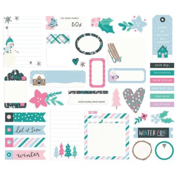 Simple Stories Feelin' Frosty Bits & Pieces Die-Cuts 35/Pkg Journal