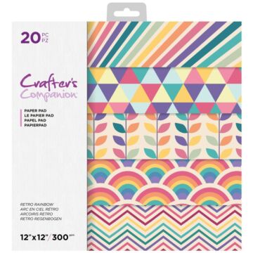 Crafter's Companion Paper Pad 12"X12" 20/Pkg Retro Rainbow