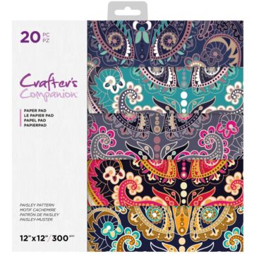 Crafter's Companion Paper Pad 12"X12" 20/Pkg Paisley Pattern