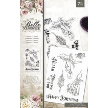 Crafter's Companion Belle Countryside Clear Stamps 7/Pkg Lumieres & Lanterns