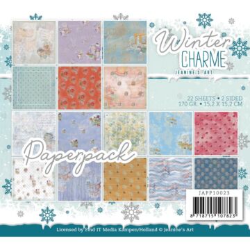 Find It Trading Jeanine's Art Paper Pack 6"X6" 24/Pkg Winter Charme, Double-Sided