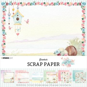 Studio Light Little Blossom Background Paper 12/Pkg Nr. 04, Little Blossom