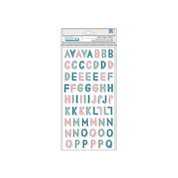 American Crafts Maggie Holmes Round Trip Thickers Stickers 129/Pkg-Explore Alpha/Puffy