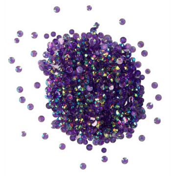 Buttons Galore Crystalz Clear Flat Back Gems Plum