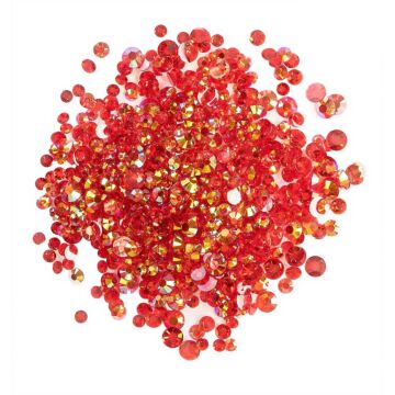 Buttons Galore Crystalz Clear Flat Back Gems Cherry